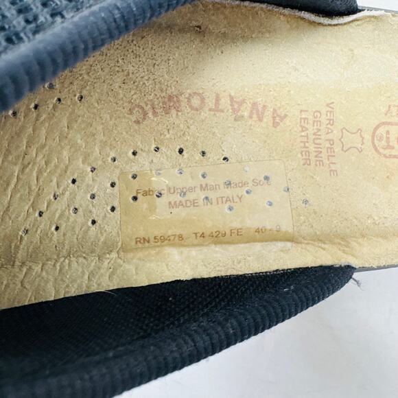 Fly Flot Italy Black Mesh Slide Sandals Comfort Slip-On Shoes Size 40 - Picture 11 of 13